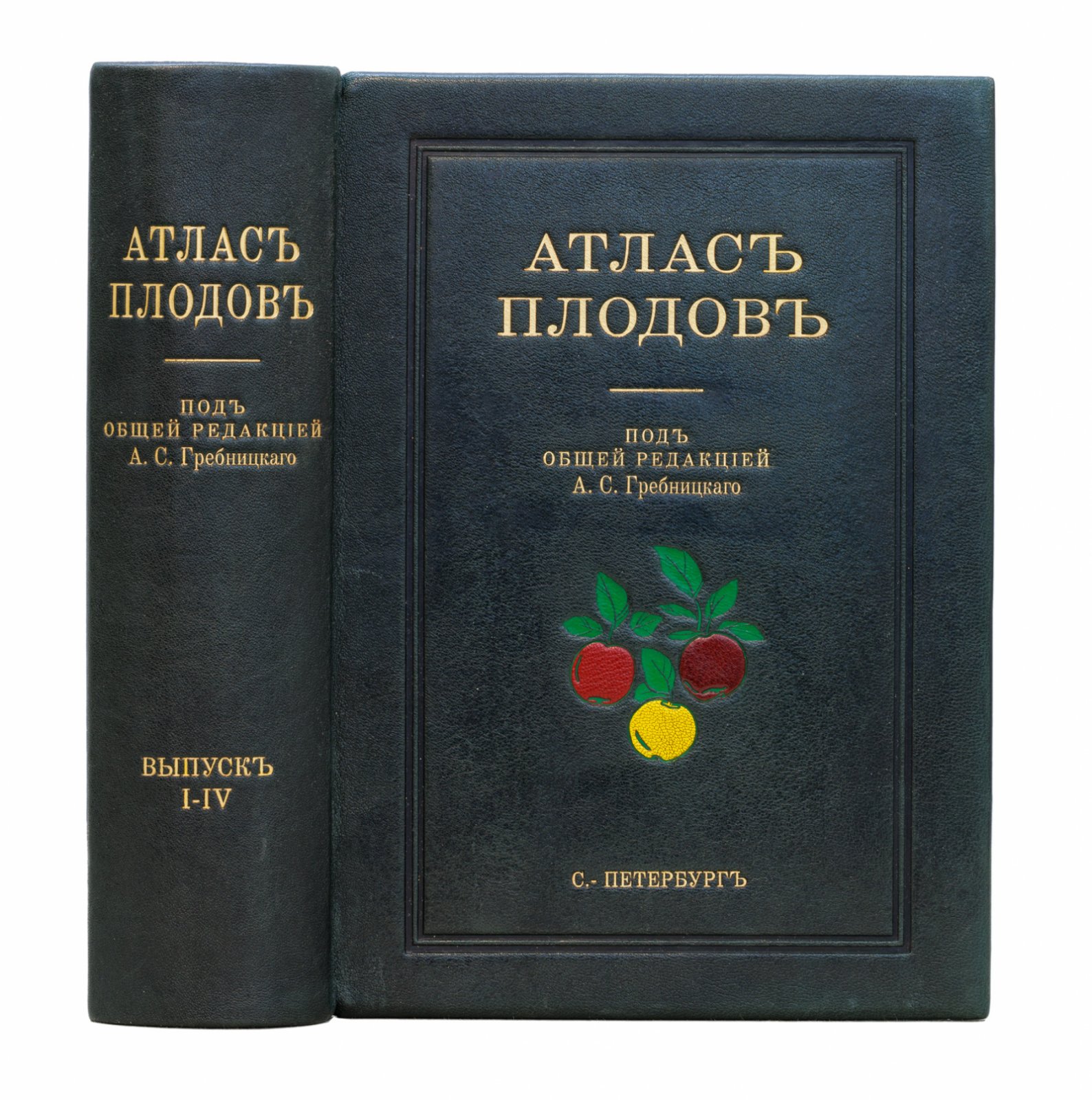 Атлас плодов: 100 хромолитографированных таблиц промышленных сортов яблок, груш и косточковых (вып. 1–4)
