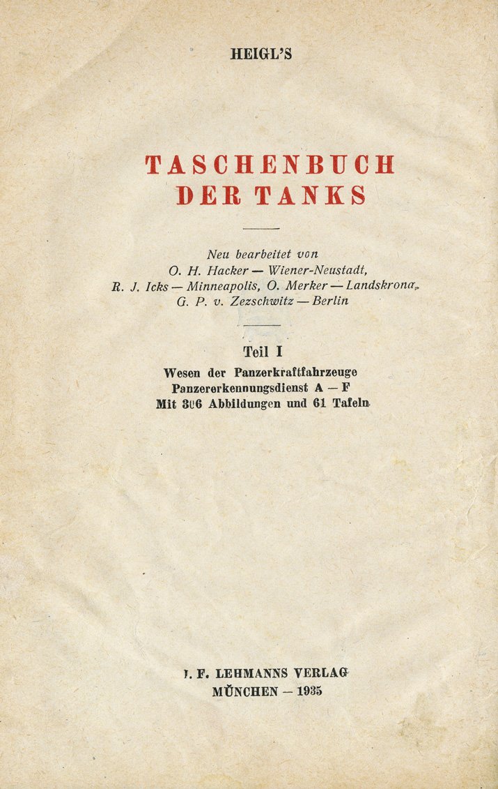 Танки. Справочник. В 2 частях (1936–1937)